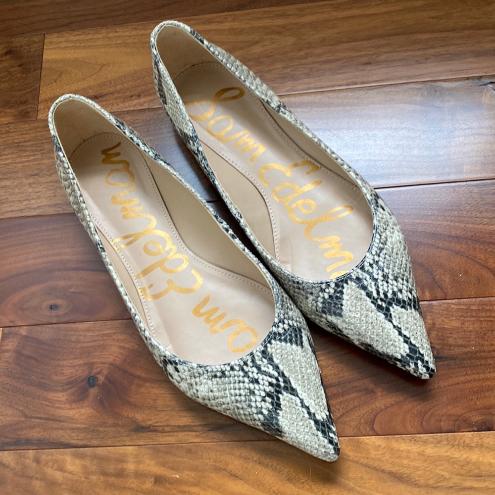 Sam Edelman snake embossed flats